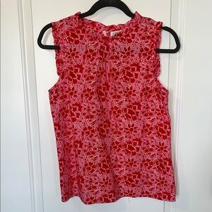 J. Crew Factory linen and cotton floral top